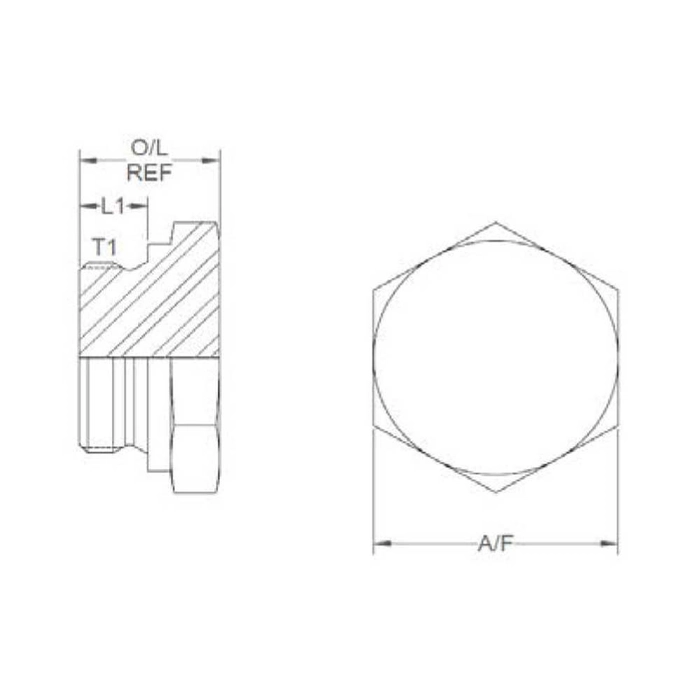 HYDRAULIC BLANKING PLUG ADAPTOR M18