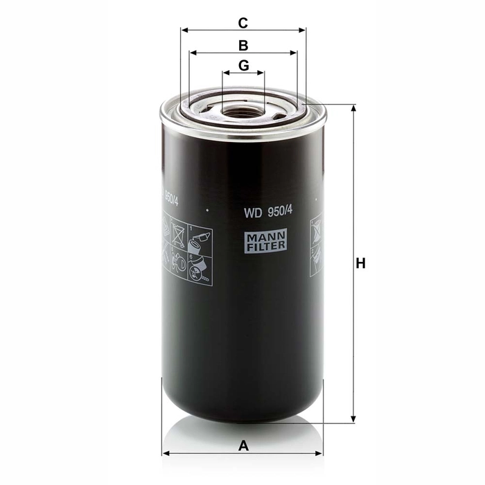 MANN Transmisjonsfilter WD 950/4