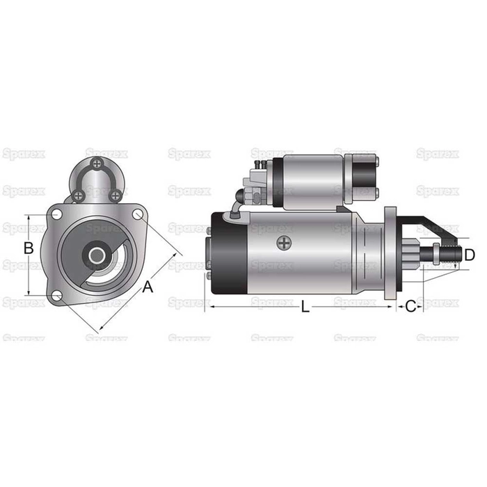 STARTER MOTOR (SPAREX) - 24V, 3.2 K