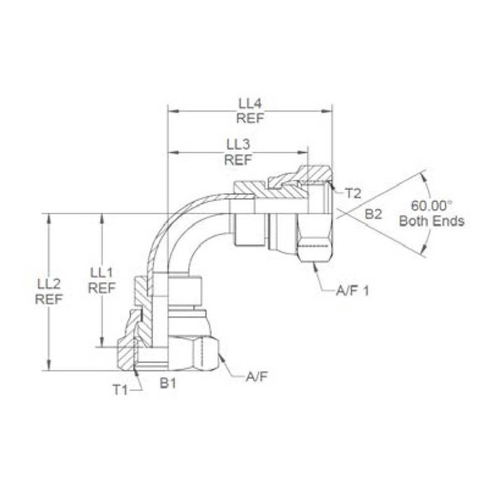 HYDRAULIC ADAPTOR 3/8&PRIMEBSP FEMA