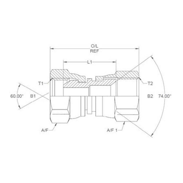 HYDRAULIC ADAPTOR 1/2&PRIMEBSP FEMA
