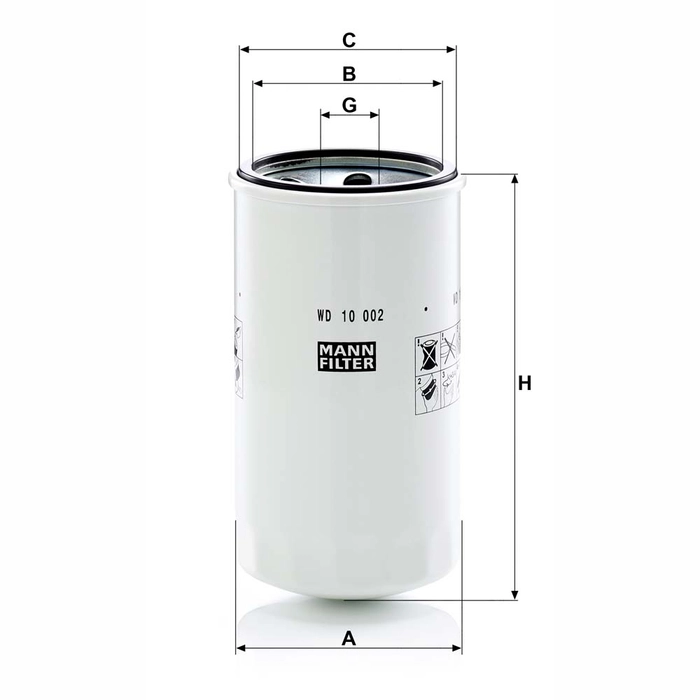 MANN Hydraulikkfilter WD 10 002