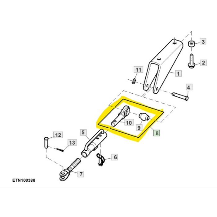 Trekkstang ende for stabilisatorstag