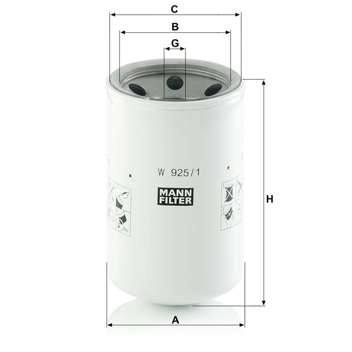 MANN Hydraulikkfilter W 925/1