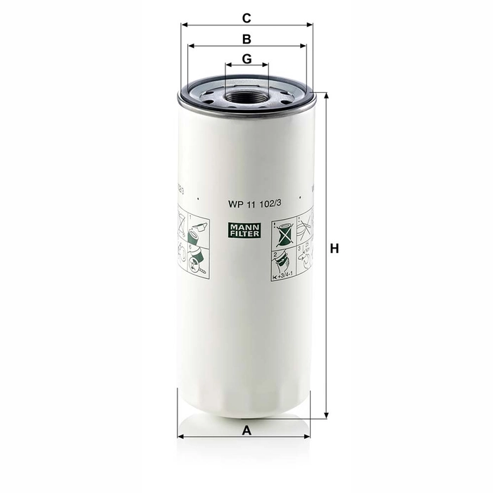 MANN Oljefilter WP 11 102/3