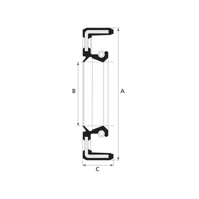 DOUBLE LIP SEAL, 35 X 52 X 12MM    