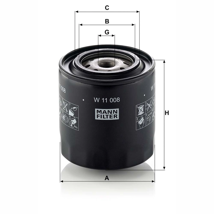 MANN Oljefilter W 11 008