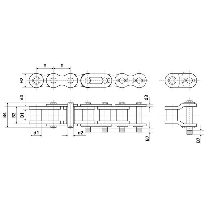 CONNECTING LINK, SIMPLEX , ASA 60-1
