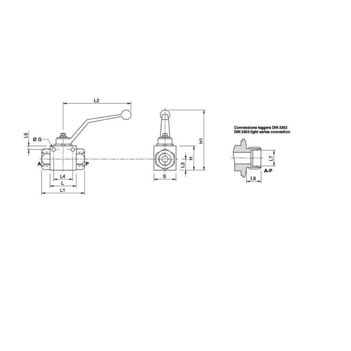 HYDRAULIC 2-WAY DIVERTER BALL VALVE