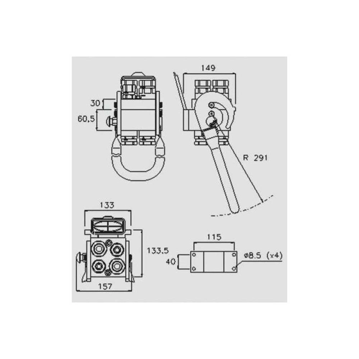 MULTIFASTER CONNECTION - 4 X MALE -