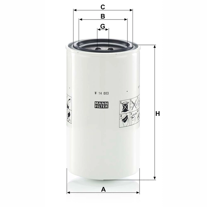 MANN Hydraulikkfilter W 14 003