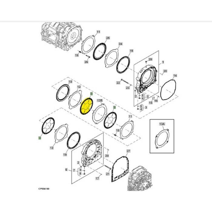 Disk m/innvendig spline