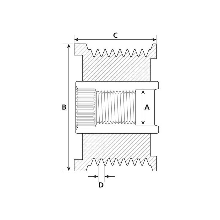 ALTERNATOR PULLEY - OVERRUNNING, PU