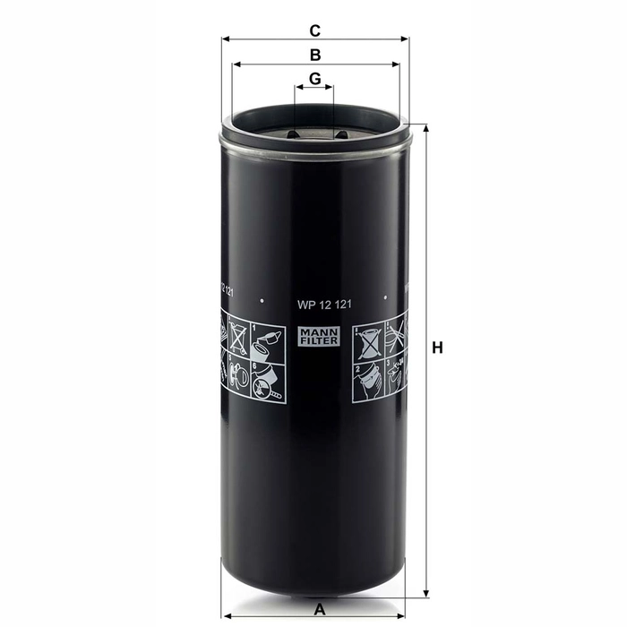 MANN Oljefilter WP 12 121