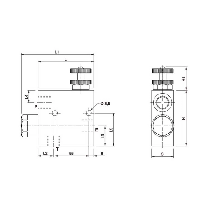 3-WAY FLOW CONTROL 3/4 (ET)        