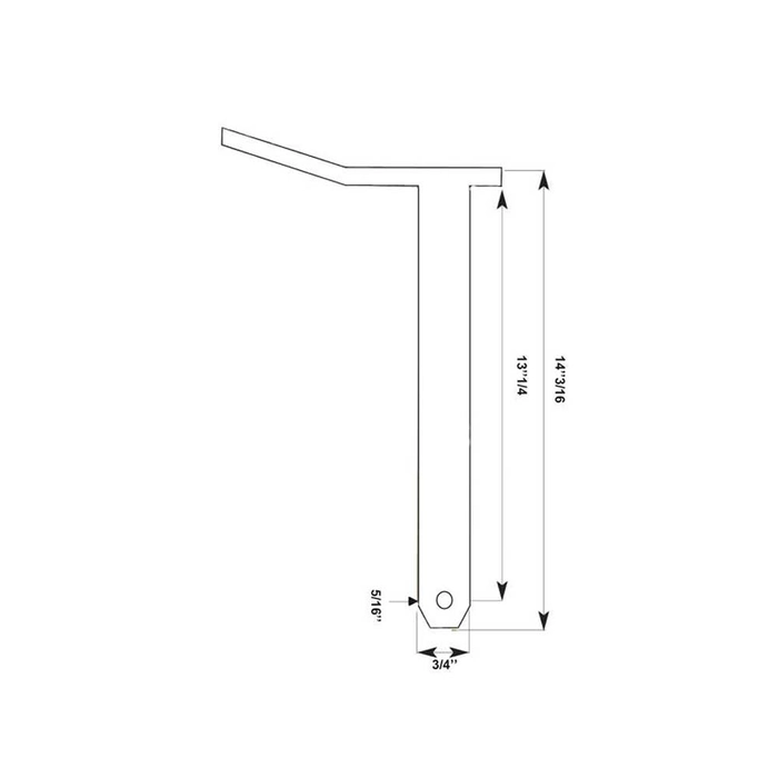 Trekkbolt for svingbar trekkbom 19x336mm