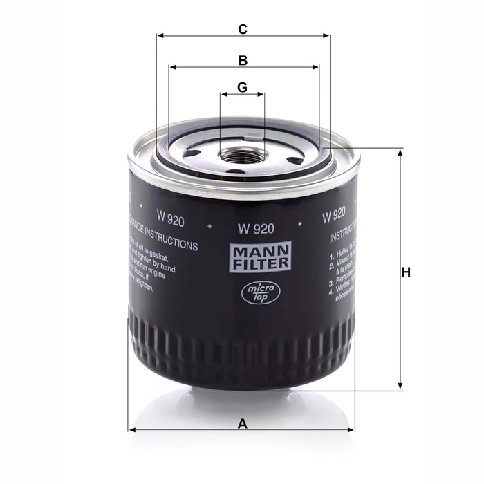 MANN Oljefilter W 920