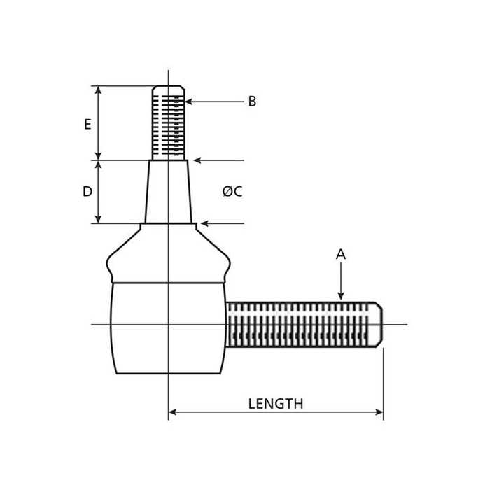 TRACK ROD, LENGTH: 83MM            