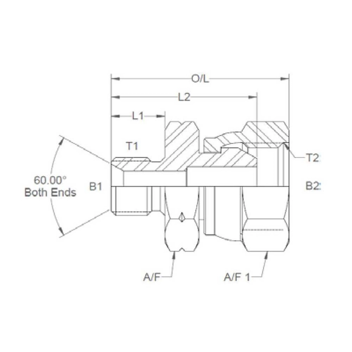 HYDRAULIC ADAPTOR 3/8&PRIMEBSP FEMA