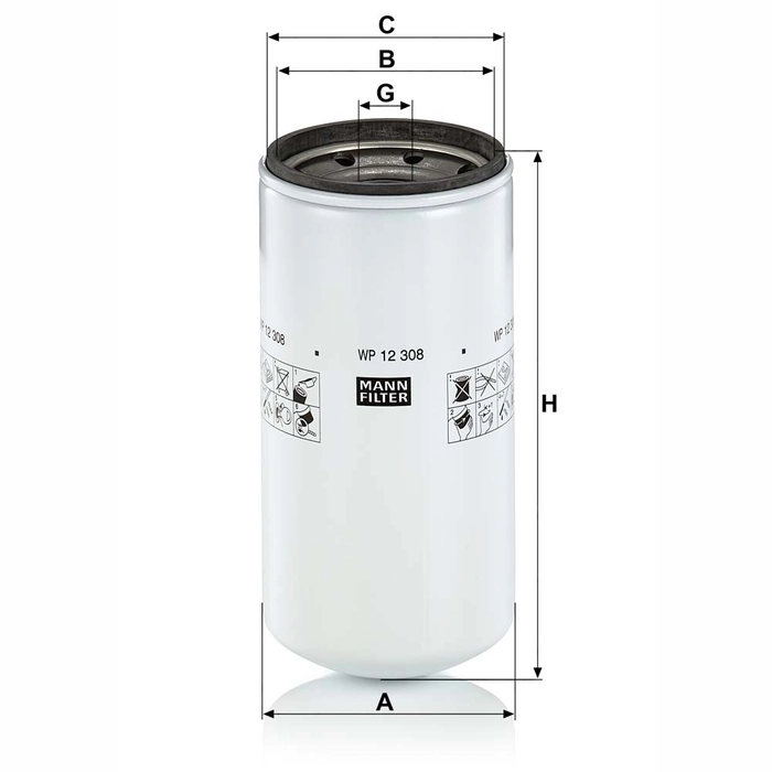MANN Oljefilter WP 12 308