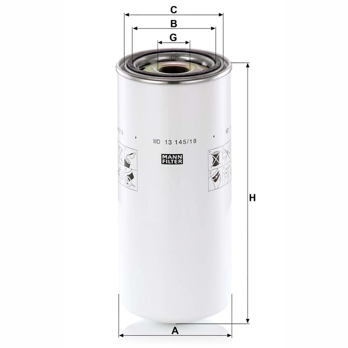 MANN Oljefilter WD 13 145/18