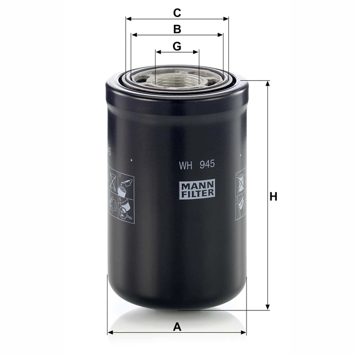 MANN Hydraulikkfilter WH 945