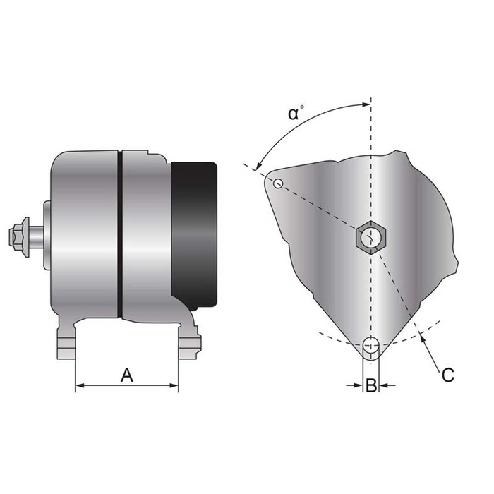 ALTERNATOR (MAHLE) - 14V, 120 AMPS 