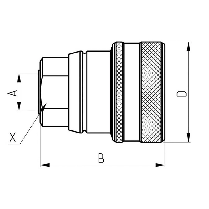 COUPLING-Q/R BRAKE 1/2BSP FEMALE   