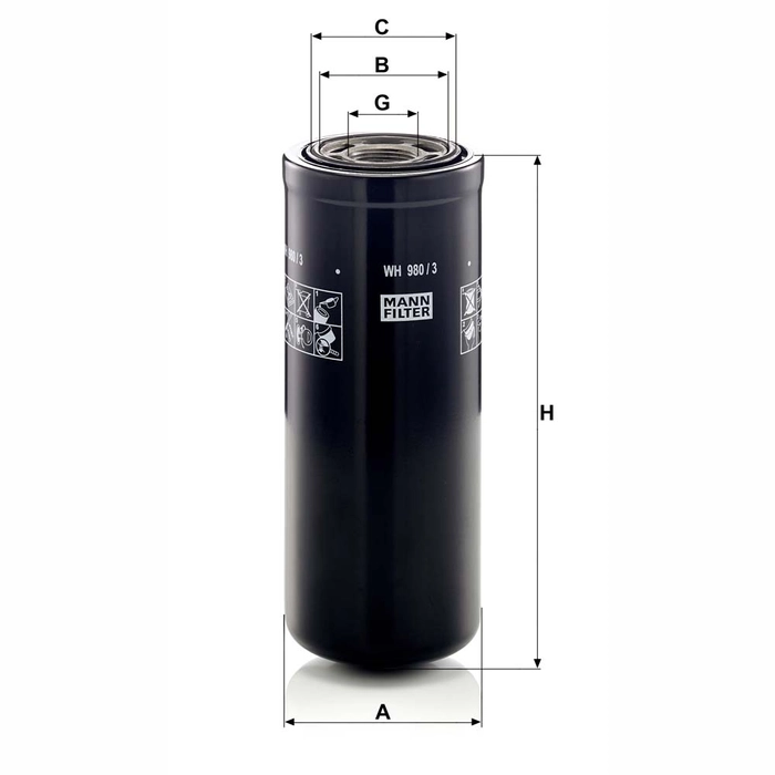 MANN Hydraulikkfilter WH 980/3