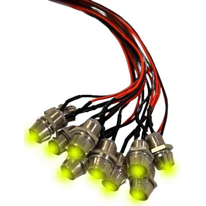 Gul Lysdiode 10 Pak Med Holder 24 V