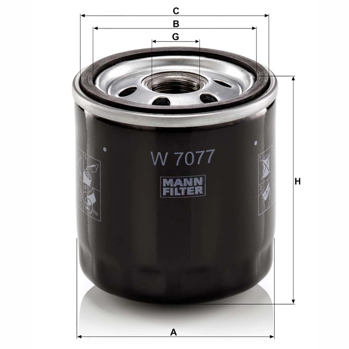 MANN Oljefilter W 7077