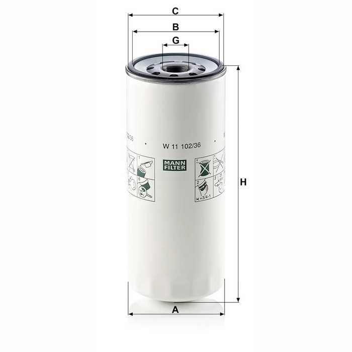 MANN Oljefilter W 11 102/36