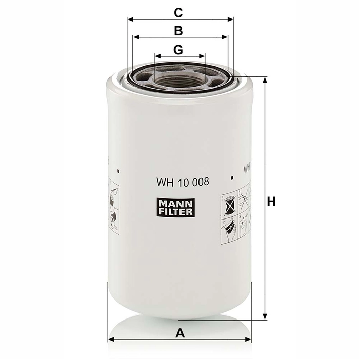 MANN Hydraulikkfilter WH 10 008