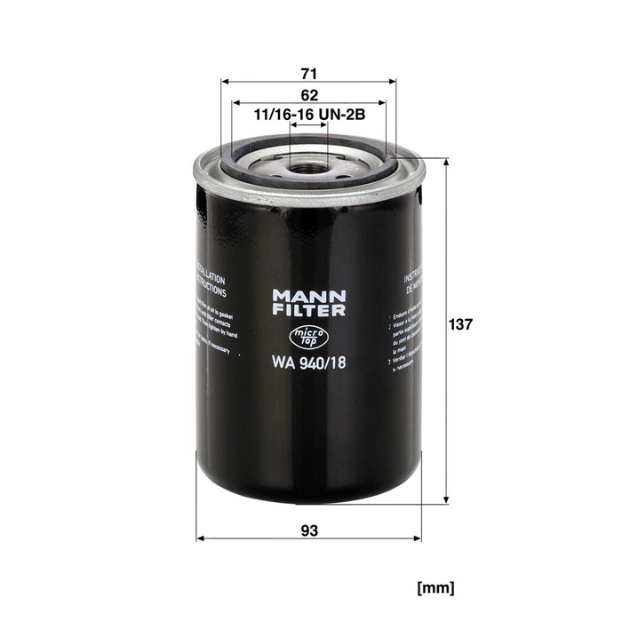 MANN Filter kjølesystem WA 940/18