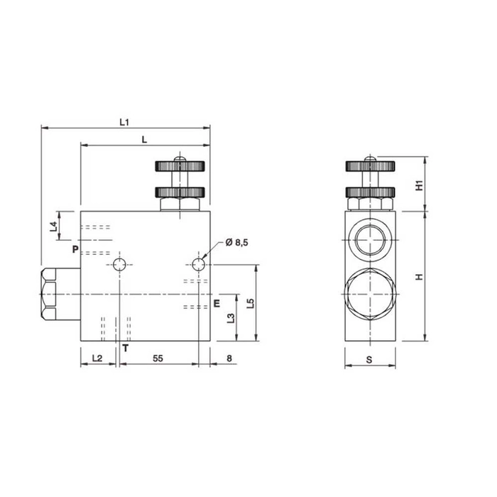 3-WAY FLOW CONTROL 1/2 (ET)        