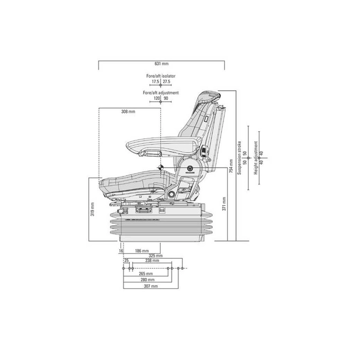 AIR SUSPENSION SEAT-MSG95G         