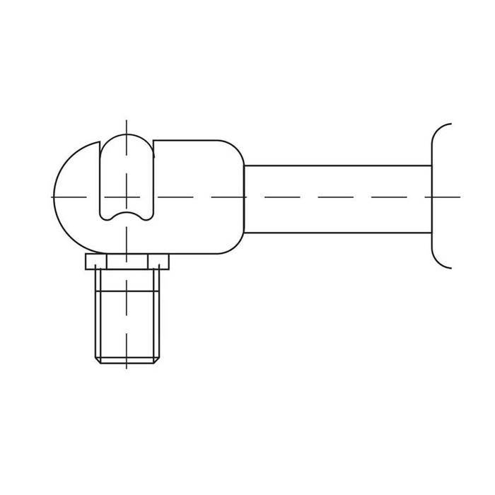 GAS STRUT,  TOTAL LENGTH: 205MM    