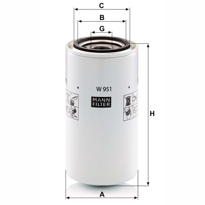 MANN Oljefilter W 951