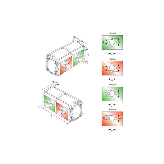 Tandem hydraulikkpumpe