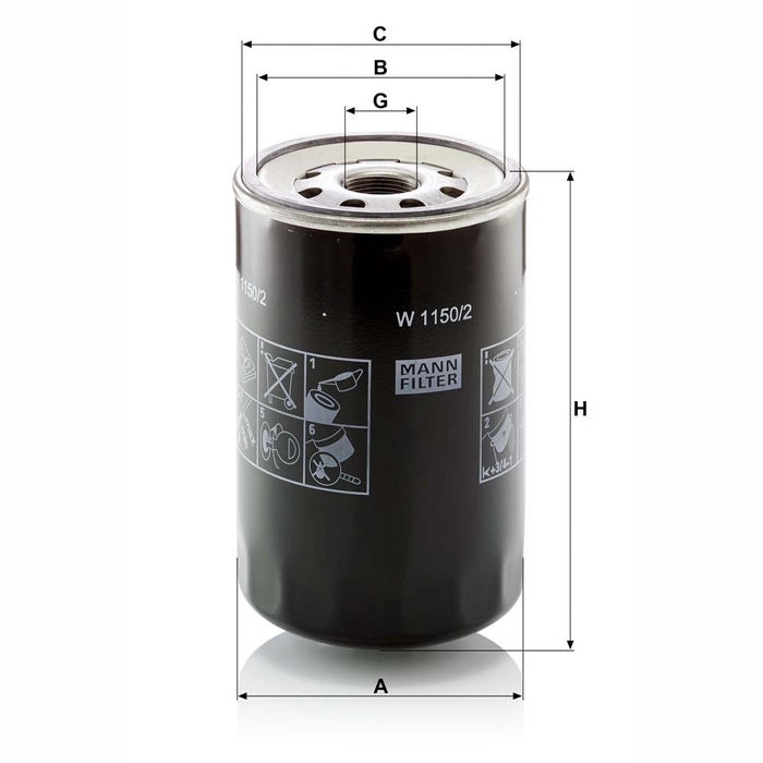 MANN Hydraulikkfilter W 1150/2