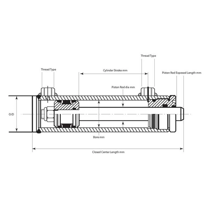 HYDRAULIC DOUBLE ACTING CYLINDER 80
