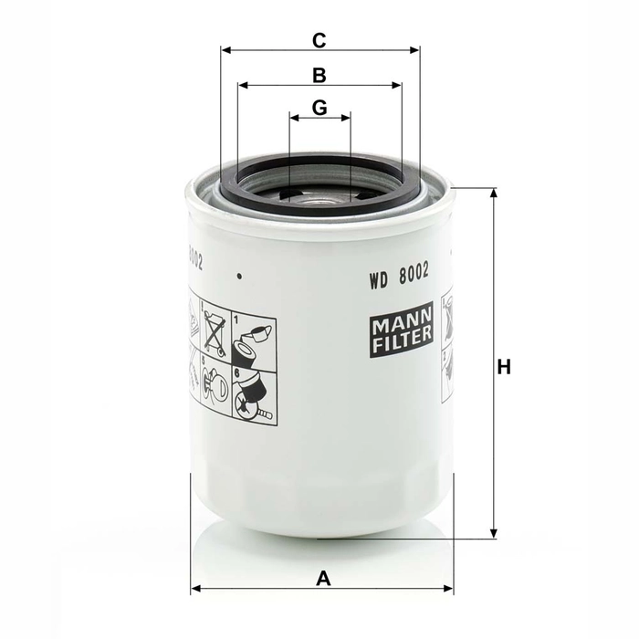 MANN Oljefilter WD 8002